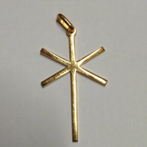 Cruz Celestial Trina - Colgante chapado en Oro