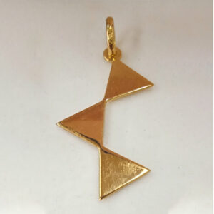 Media Rueda Celestial - Colgante chapado en Oro